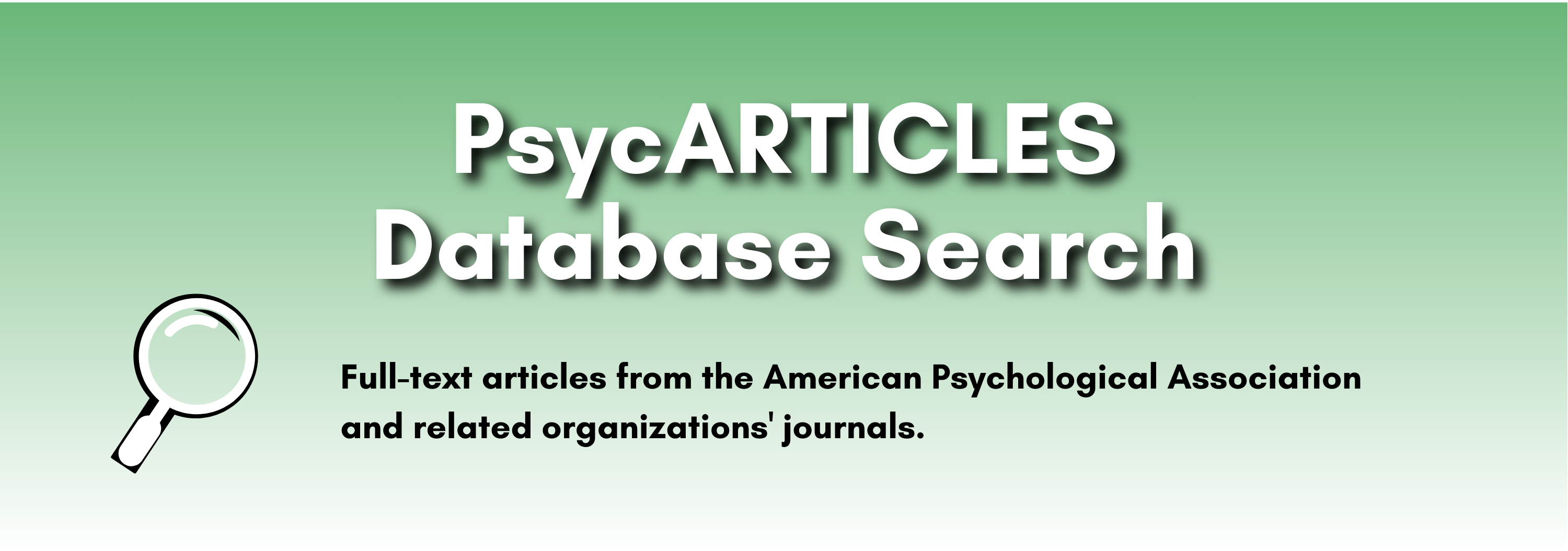 PsycARTICLES Database Search