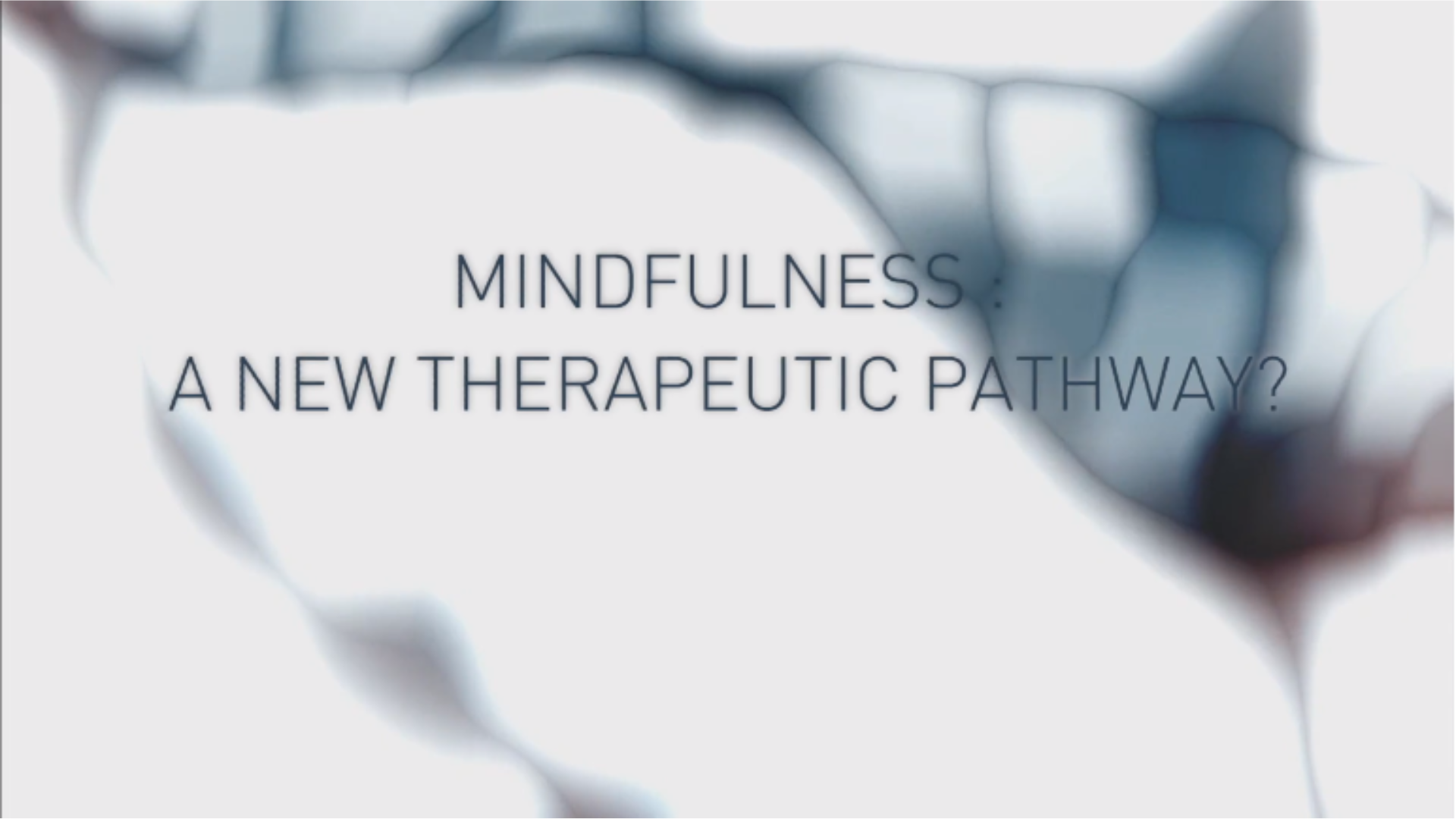Mindfulness: A New Therapeutic Pathway?