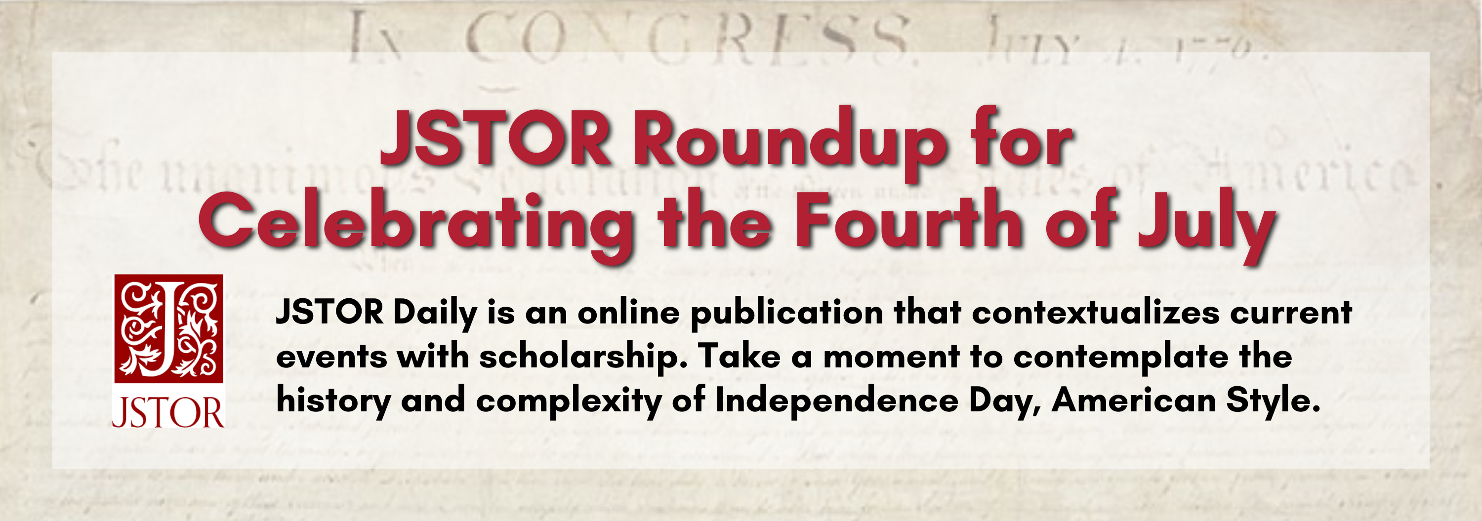 JSTOR Roundup for Celebrating the Fourth of July