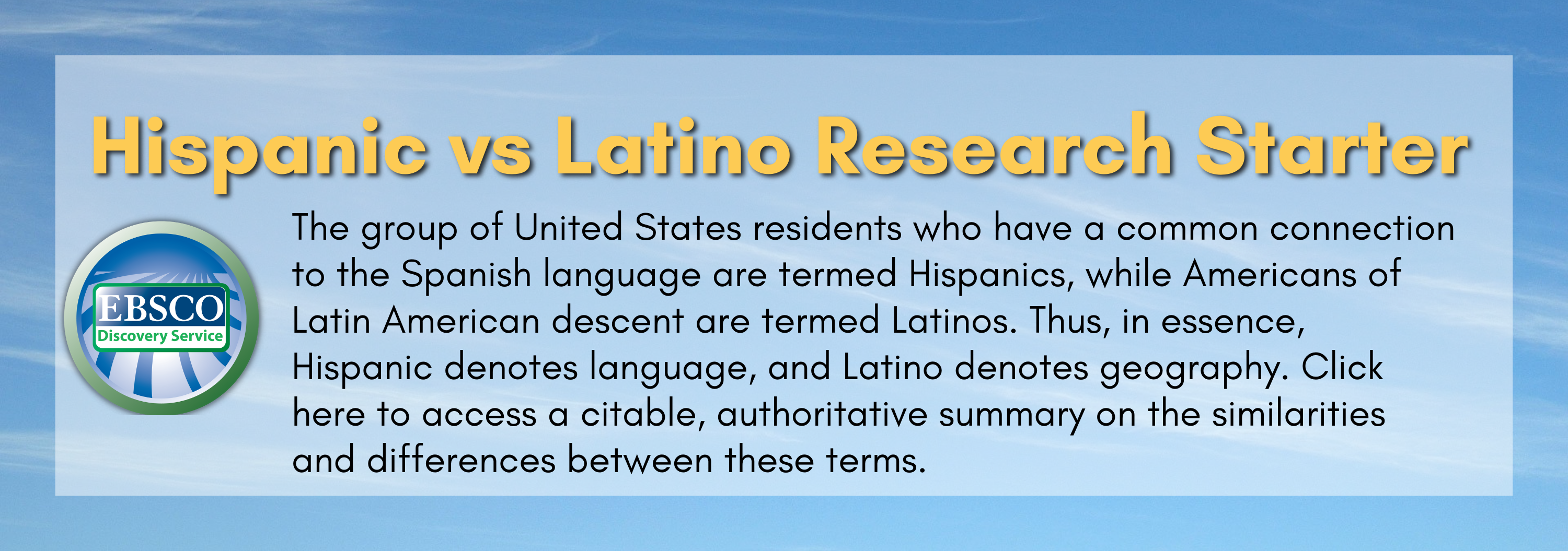 Link to a citable, authoritative summary about the distinction between Hispanic and Latino