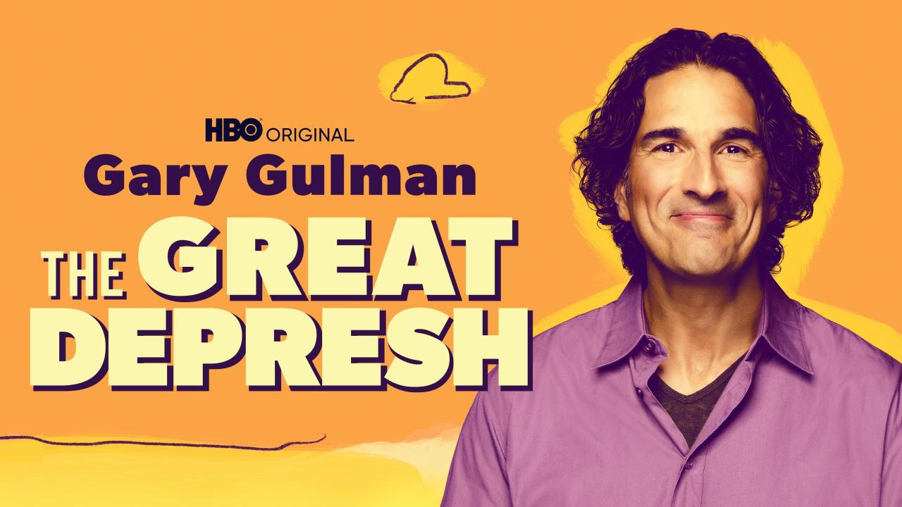The poster for the film: "Gary Gulman: The Great Depresh"