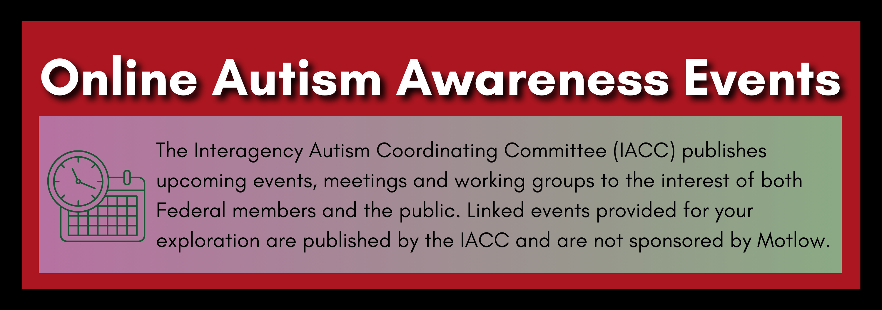 Autism Awareness Online Events